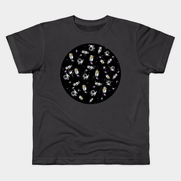 Sci Fi Animals in Space Kids T-Shirt by ellenhenryart